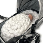 Baby nest Merino wool with blanket Pearl - Image 3
