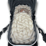 Babynest Merinowolle mit Decke Cream