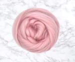 Nid de bébé en laine mérinos avec couverture rose pâle – Image 3