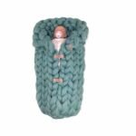 Sacco nanna con apertura frontale verde acqua - immagine 3
