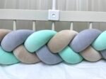 Velours serpent pour lit, gris menthe et beige – Image 5