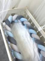 Letto serpente Velluto Blu Grigio