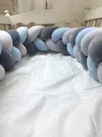 Letto serpente velluto blu grigio - immagine 3