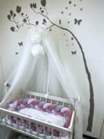 Velours rose et gris serpent pour lit – Image 2