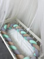 Velours serpent pour lit, gris menthe et beige – Image 3