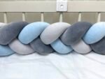 Letto serpente velluto blu grigio - immagine 4