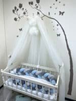 Letto serpente velluto blu grigio - immagine 2