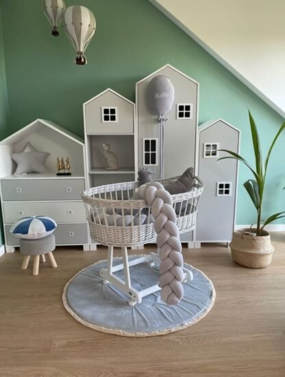 Bettschlange Velours Grey – Bild 3