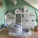 Crib Bumper Velour Grey