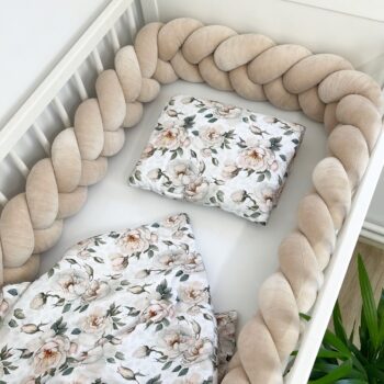 Crib bumper Velour Beige