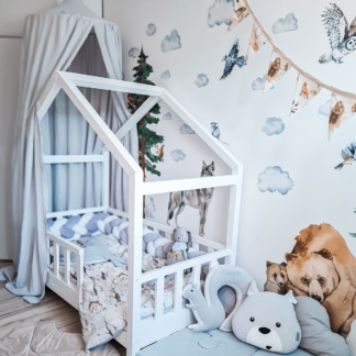 Baldachin Musselin Grey