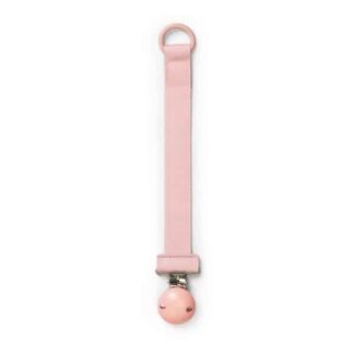 Elodie Schnullerband mit Holzdetail -Candy Pink