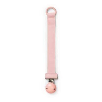 Elodie Pacifier Strap with Wood Detail - Candy Pink