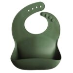 Bavoir Mushie Silicone Vert Forêt