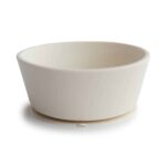 Mushie Silicone Bowl with Suction Cup Ivory