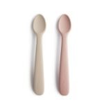 Mushie Baby Spoons Set of 2 Blush/Shifting Sand