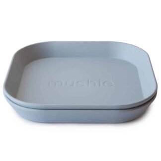 Mushie Teller Quadrat 2er Set Cloud