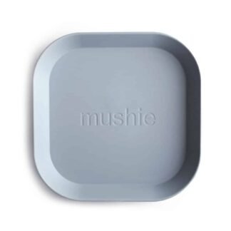 Mushie Teller Quadrat 2er Set Cloud