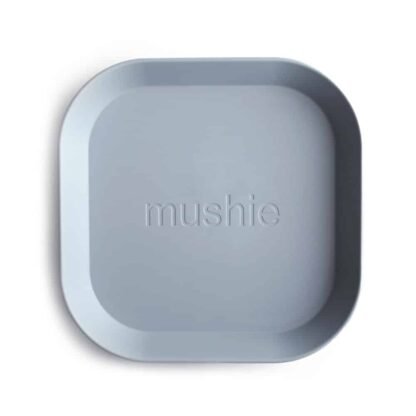 Mushie Plate Square Set of 2 Cloud