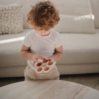 Mushie Press Toy Rose-Blush-Shifting Sand