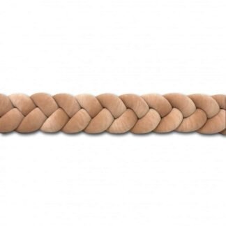 Tour de lit tresse velours caramel