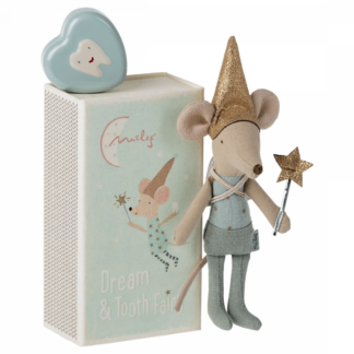 Maileg Tooth Fairy Mouse in Matchbox - Blue