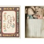Maileg twins, baby mice in matchbox