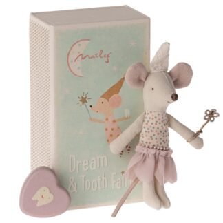 Maileg Tooth Fairy Mouse in scatola di fiammiferi - rosa