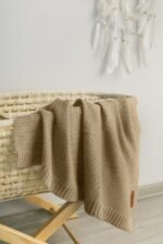 Coperta per bebè in bambù beige - immagina 2