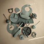 Mushie Piastra in silicone con ventosa Cambridge Blue - immagine 3