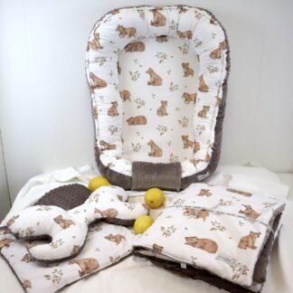 Babynest Komplettes 4er Set Premium Happy Bears