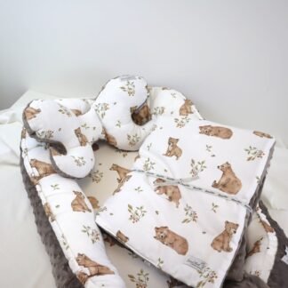 Babynest Komplettes 4er Set Premium Happy Bears