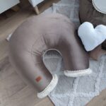 Nursing Pillow Boho Velvet Cappuccino - Image 2