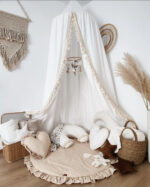 Nursing Pillow Boho Velvet Cappuccino - Image 4