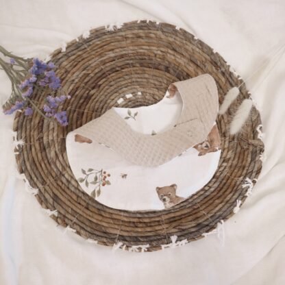 Bib| GOTS Cotton & Waffle|Happy Bears - Image 2