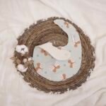 Bib| GOTS Cotton & Waffle|Butterflies - Image 2