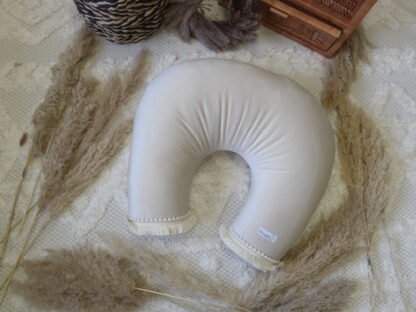 Stillkissen Boho Samt Beige – Bild 3