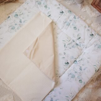 Changing Pad Waffle Includes Removable Waterproof Pad | Eucalyptus Leaves