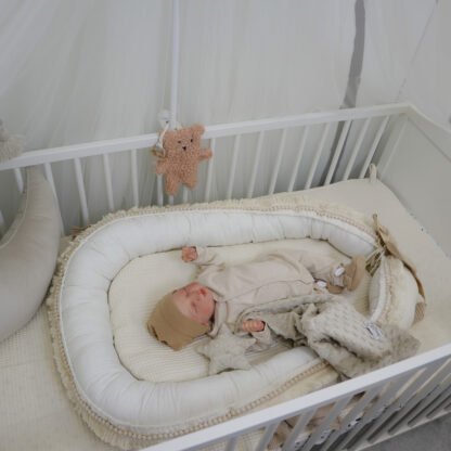 Babynest Boho|Waffelpique| Beige – Bild 3