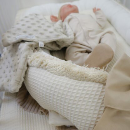Babynest Boho|Waffelpique| Beige – Bild 4