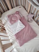 Babyschlafsack mit Kissen aus Velours |TOG 2.5| Steckkissen | Altrosa