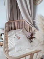 Babyschlafsack mit Kissen aus Velours |TOG 2.5| Steckkissen | Cream