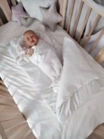 Babyschlafsack mit Kissen aus Velours |TOG 2.5| Steckkissen | Cream – Bild 2