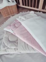 Babyschlafsack mit Kissen aus Velours |TOG 2.5| Steckkissen | Altrosa – Bild 3