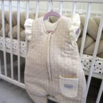 Baby Sleeping Bag Overall | Premium Muslin | Beige Flowers|6-12M