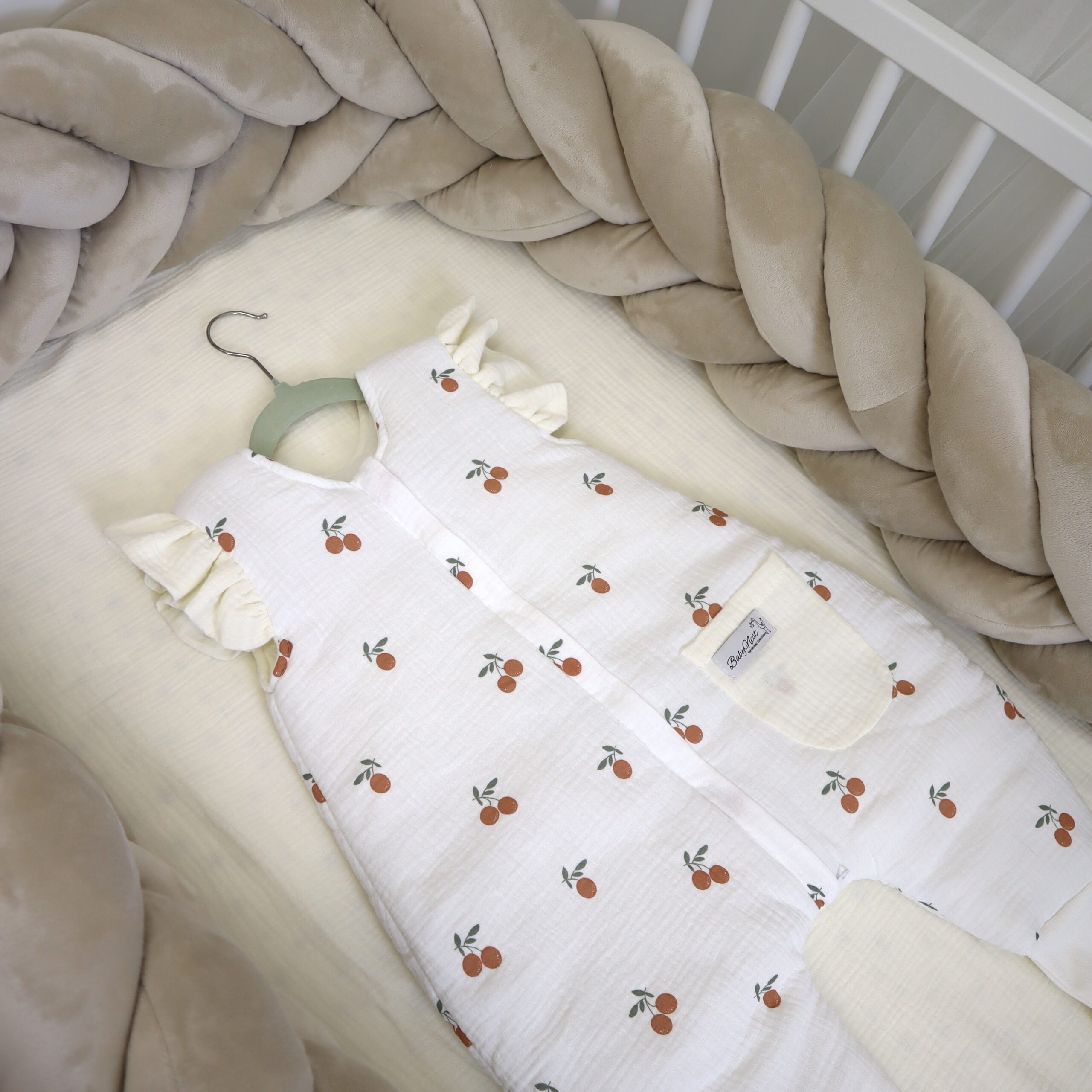 Sac de couchage pour bébé dans l'ensemble, Mousseline Premium, Cerise