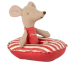 Maileg inflatable boat, Little Mouse - red striped - Image 2