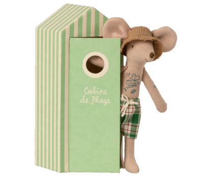 Maileg-Souris de plage, papa dans une cabane de plage – Image 2