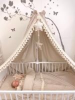 Betthimmel Boho Aus Ökotex-Baumwolle | Beige