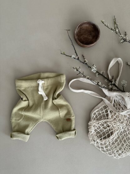 Leggings côtelés doux| Sauge